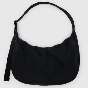 BAGGU Large Nylon Crescent Bag in Black